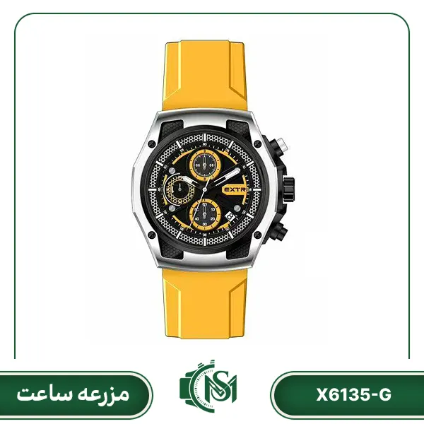 Extri men watch model X6135-G ساعت مچی مردانه اکستری مدل X6135-G