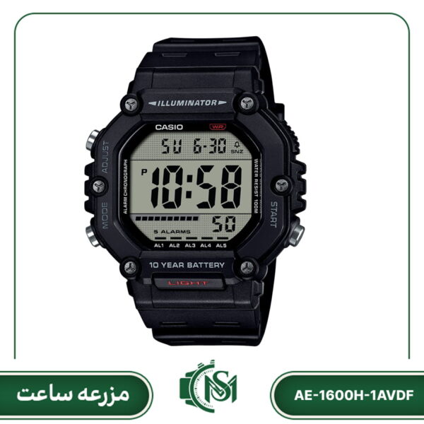ساعت مچی دیجیتال مردانه کاسیو مدل AE-1600H-1AVDF