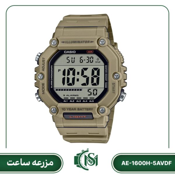 ساعت مچی دیجیتال مردانه کاسیو مدل AE-1600H-5AVDF