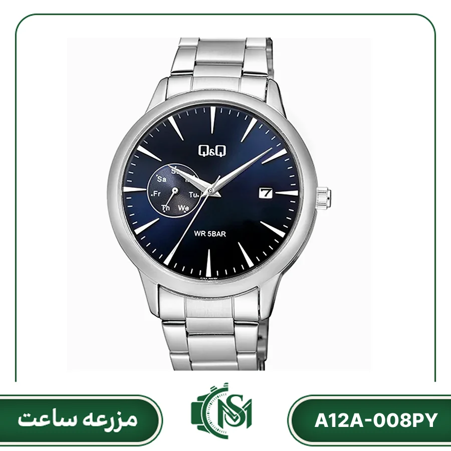 Q&Q men watch model A12A-008PY ساعت مچی مردانه کیو اند کیو مدل A12A-008PY