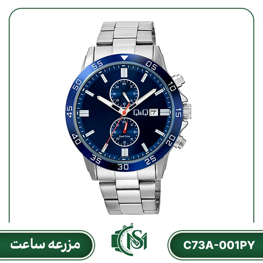 Q&Q men watch model C73A-001PY ساعت مچی مردانه کیو اند کیو مدل C73A-001PY