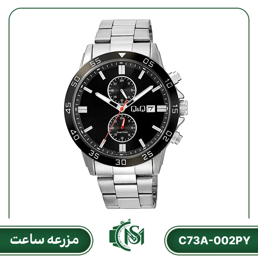 Q&Q men watch model C73A-002PY ساعت مچی مردانه کیو اند کیو مدل C73A-002PY