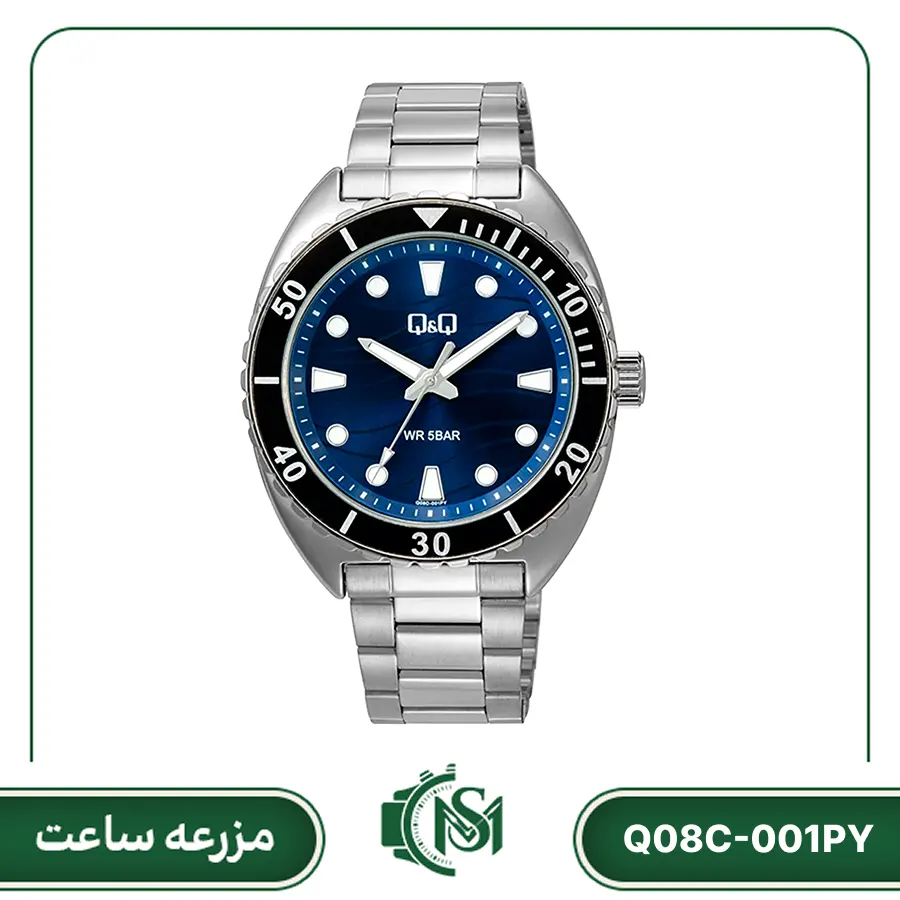 Q&Q men watch model Q08C-001PY ساعت مچی مردانه کیو اند کیو مدل Q08C-001PY